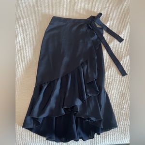 Zara dark blue midi skirt (Size S)